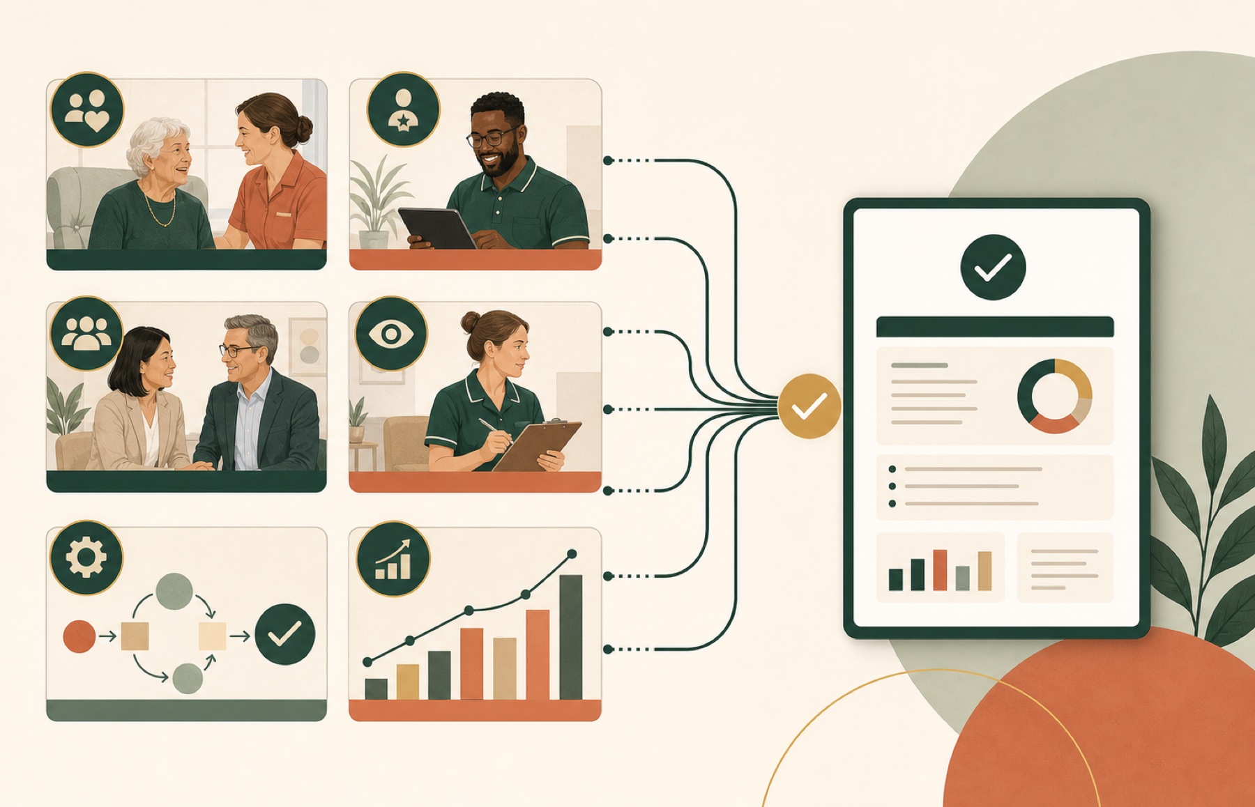 Six evidence categories contributing to a completed provider information return